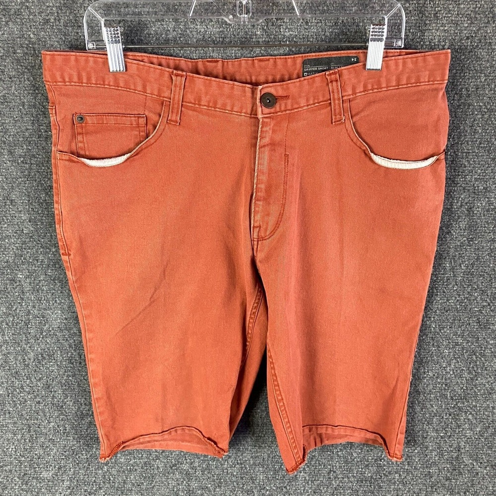 Matix Shorts Men's Size 34 Cut Off Gripper Slim Straight Denim‎ Cotton Blend